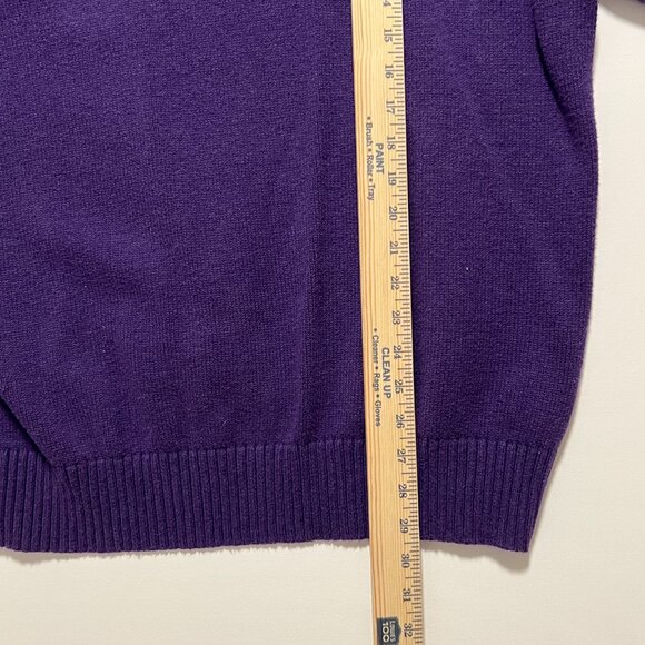 Polo Ralph Lauren Sweater 1/4 Zip Pullover Preppy Purple Men's size XLT Tall - Picture 7 of 7